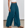 image:imageANRABESS Women Summer Casual Wide Leg Palazzo Pants with PocketsTeal Blue