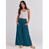 image:imageANRABESS Women Summer Casual Wide Leg Palazzo Pants with PocketsTeal Blue