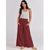 image:imageANRABESS Women Summer Casual Wide Leg Palazzo Pants with PocketsWine Red