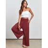 image:imageANRABESS Women Summer Casual Wide Leg Palazzo Pants with PocketsWine Red