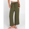 image:imageANRABESS Women Wide Leg Pants Summer Palazzo High Waisted Casual Loose Lounge Flowy Cropped Beach Trousers Work OutfitsArmy Green