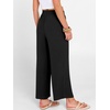 image:imageANRABESS Women Wide Leg Pants Summer Palazzo High Waisted Casual Loose Lounge Flowy Cropped Beach Trousers Work OutfitsBlack