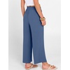 image:imageANRABESS Women Wide Leg Pants Summer Palazzo High Waisted Casual Loose Lounge Flowy Cropped Beach Trousers Work OutfitsDeep Blue