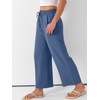 image:imageANRABESS Women Wide Leg Pants Summer Palazzo High Waisted Casual Loose Lounge Flowy Cropped Beach Trousers Work OutfitsDeep Blue
