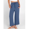 image:imageANRABESS Women Wide Leg Pants Summer Palazzo High Waisted Casual Loose Lounge Flowy Cropped Beach Trousers Work OutfitsDeep Blue