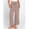 image:imageANRABESS Women Wide Leg Pants Summer Palazzo High Waisted Casual Loose Lounge Flowy Cropped Beach Trousers Work OutfitsLight Camel