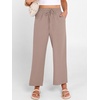 image:imageANRABESS Women Wide Leg Pants Summer Palazzo High Waisted Casual Loose Lounge Flowy Cropped Beach Trousers Work OutfitsLight Camel