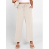 image:imageANRABESS Women Wide Leg Pants Summer Palazzo High Waisted Casual Loose Lounge Flowy Cropped Beach Trousers Work OutfitsLight Yellow