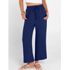 image:imageANRABESS Women Wide Leg Pants Summer Palazzo High Waisted Casual Loose Lounge Flowy Cropped Beach Trousers Work OutfitsNavy Blue