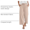 image:imageANRABESS Women Wide Leg Pants Summer Palazzo High Waisted Casual Loose Lounge Flowy Cropped Beach Trousers Work OutfitsParchment