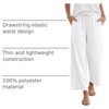 image:imageANRABESS Women Wide Leg Pants Summer Palazzo High Waisted Casual Loose Lounge Flowy Cropped Beach Trousers Work OutfitsWhite