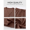 image:imageANRABESS Womens 2 Piece Lounge Henley Pajama Sets LoungewearBrown