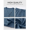 image:imageANRABESS Womens 2 Piece Lounge Henley Pajama Sets LoungewearNavy Blue