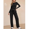image:imageANRABESS Womens 2 Piece Lounge Sets 2026 Fall Trendy OutfitsBlack