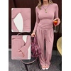 image:imageANRABESS Womens 2 Piece Lounge Sets 2026 Fall Trendy OutfitsPink