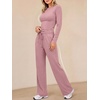 image:imageANRABESS Womens 2 Piece Lounge Sets 2026 Fall Trendy OutfitsPink