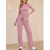 image:imageANRABESS Womens 2 Piece Lounge Sets 2026 Fall Trendy OutfitsPink