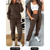 image:imageANRABESS Womens 2 Piece Lounge Sweat Sets Fall Fashion Matching SweatsuitsBrown