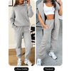 image:imageANRABESS Womens 2 Piece Lounge Sweat Sets Fall Fashion Matching SweatsuitsLight Gray