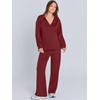 image:imageANRABESS Womens 2 Piece Lounge Sweat Sets Fall OutfitsWine Red