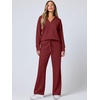 image:imageANRABESS Womens 2 Piece Lounge Sweat Sets Fall OutfitsWine Red