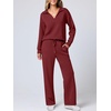image:imageANRABESS Womens 2 Piece Lounge Sweat Sets Fall OutfitsWine Red