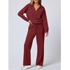 image:imageANRABESS Womens 2 Piece Lounge Sweat Sets Fall OutfitsWine Red