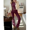 image:imageANRABESS Womens 2 Piece Matching Lounge SetsBurgundy