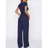 image:imageANRABESS Womens 2 Piece Matching Summer Lounge Set with PocketsNavy Blue