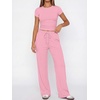image:imageANRABESS Womens 2 Piece Matching Summer Lounge Set with PocketsPink