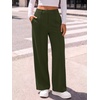 image:imageANRABESS Womens Business Casual Straight Leg Fleece Dress PantsArmy Green