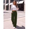 image:imageANRABESS Womens Business Casual Straight Leg Fleece Dress PantsArmy Green