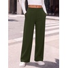 image:imageANRABESS Womens Business Casual Straight Leg Fleece Dress PantsArmy Green