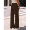image:imageANRABESS Womens Business Casual Straight Leg Fleece Dress PantsBrown