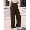 image:imageANRABESS Womens Business Casual Straight Leg Fleece Dress PantsBrown