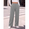 image:imageANRABESS Womens Business Casual Straight Leg Fleece Dress PantsGrey
