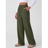 image:imageANRABESS Womens Corduroy High Waist Wide Leg Lounge PantsArmy Green