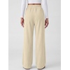image:imageANRABESS Womens Corduroy High Waist Wide Leg Lounge PantsBeige