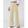 image:imageANRABESS Womens Corduroy High Waist Wide Leg Lounge PantsBeige