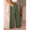 image:imageANRABESS Womens Corduroy Wide Leg Palazzo Lounge PantsArmy Green