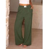 image:imageANRABESS Womens Corduroy Wide Leg Palazzo Lounge PantsArmy Green