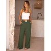 image:imageANRABESS Womens Corduroy Wide Leg Palazzo Lounge PantsArmy Green