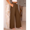 image:imageANRABESS Womens Corduroy Wide Leg Palazzo Lounge PantsBrown