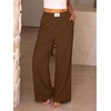 image:imageANRABESS Womens Corduroy Wide Leg Palazzo Lounge PantsBrown