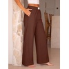image:imageANRABESS Womens Corduroy Wide Leg Palazzo Lounge PantsBrown Red