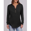image:imageANRABESS Womens Fall Shirts Long Sleeve Henley Top Dressy Casual BlouseBlack