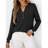image:imageANRABESS Womens Fall Shirts Long Sleeve Henley Top Dressy Casual BlouseBlack