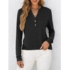 image:imageANRABESS Womens Fall Shirts Long Sleeve Henley Top Dressy Casual BlouseBlack