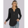 image:imageANRABESS Womens Fall Shirts Long Sleeve Henley Top Dressy Casual BlouseBlack