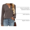 image:imageANRABESS Womens Fall Shirts Long Sleeve Henley Top Dressy Casual BlouseBrown